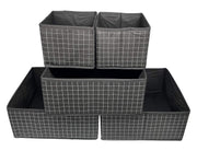 Set of 6 Foldable Storage Box Drawer Divider Organizer Basket Bins