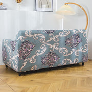 Printed Sofa Cover - Blue Motif