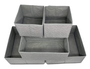 Set of 6 Foldable Storage Box Drawer Divider Organizer Basket Bins