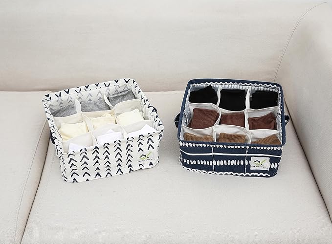 9 Grid Waterproof Cotton Linen Organizer (Pack of 2)