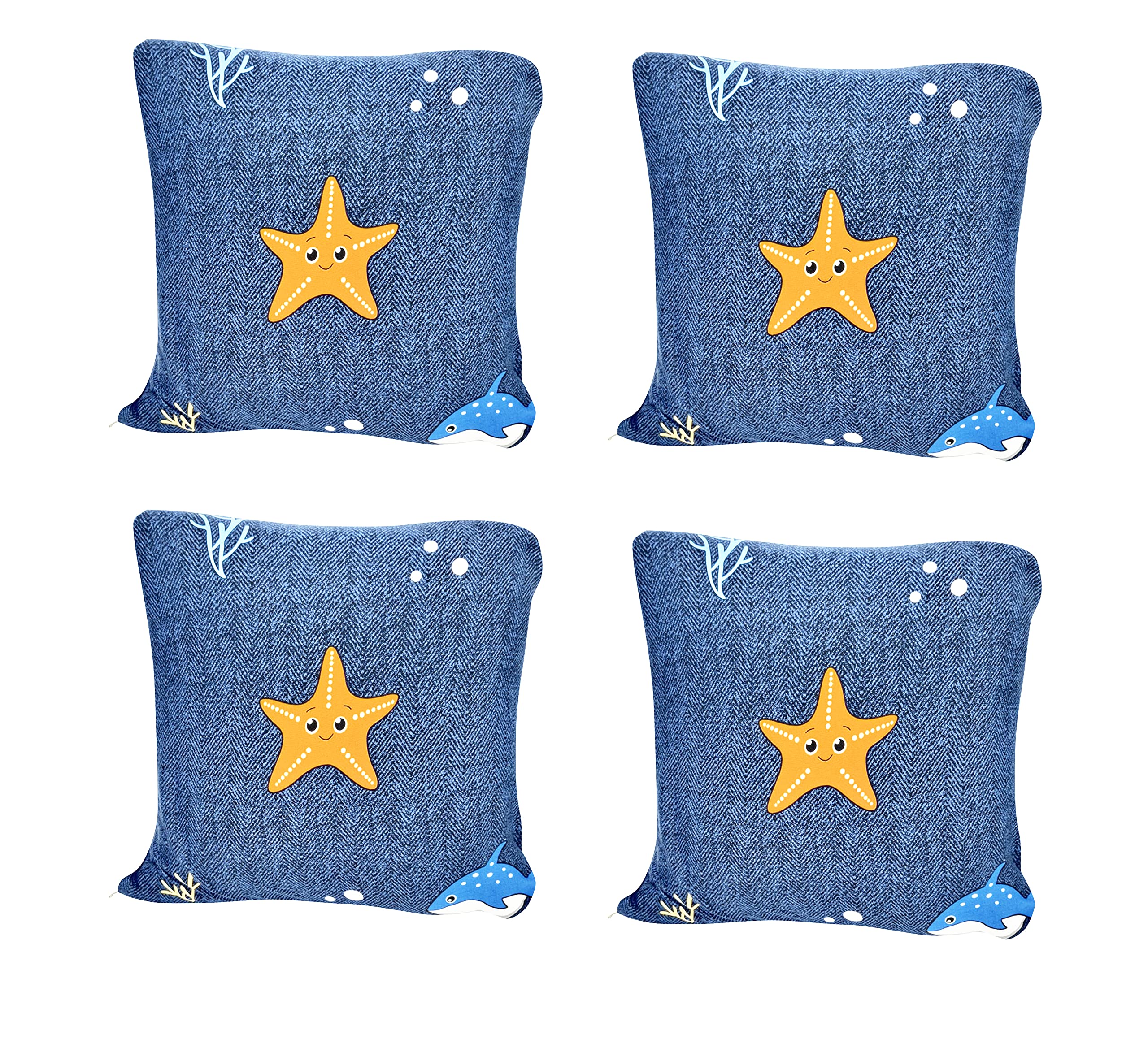 Polyester Throw Pillow Case Cushion Cover (16.5x16.5 inch/ 42x42cm) (Undewater)