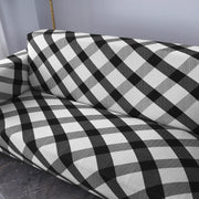 Universal Sofa Cover 140 GSM Sofa Slipcover (Black/White Check)