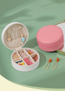 Portable Round Shape Small Jewelry Box