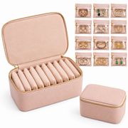 Jewelry Case with 12 Clear Velvet Pouch