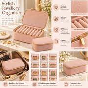 Jewelry Case with 12 Clear Velvet Pouch