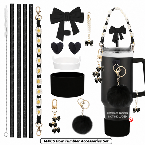 14PCS Bow Tumbler Accessories Set for 30oz/40oz (Tumbler Not Included)