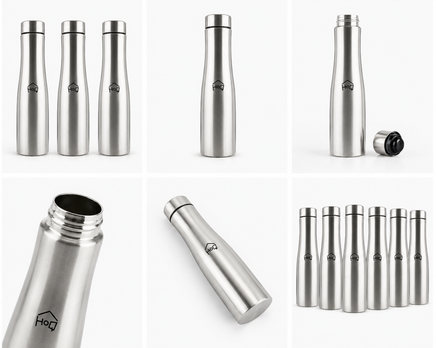 1 Litre Stainless Steel Water Bottle with Sipper Cap – Single Wall, Leak-Resistant Sports & Fridge Bottle (Silver)