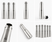 1 Litre Stainless Steel Water Bottle with Sipper Cap – Single Wall, Leak-Resistant Sports & Fridge Bottle (Silver)