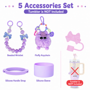 5 Accessories Set 40oz & 30oz Tumbler (Tumbler Not Included)