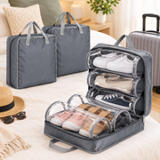 Travel Shoe Bag for 6 Pairs - Grey