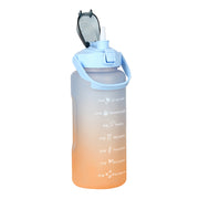 2000 ML Motivational Water Bottle With Straw and 3D stickers- (Pack of 1)