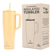 1200ML Stainless Steel Tumbler with Handle and 2 Straw Flip Lid Hot & Cold Bottle