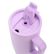 1200ML Stainless Steel Tumbler with Handle and 2 Straw Flip Lid Hot & Cold Bottle