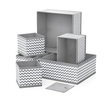 Set of 6 Foldable Storage Box Drawer Divider Organizer Basket Bins