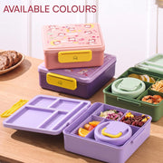 Dinosaur Print Bento Lunch Box, 1800ml with 300ml Removable Bowl