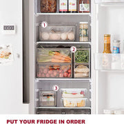 Refrigerator Organizer Bins with Pull-out Drawer