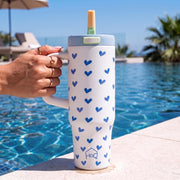 1200ML Stainless Steel Tumbler with Handle & Pop-Up Lid (Printed)
