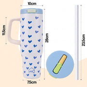 1200ML Stainless Steel Tumbler with Handle & Pop-Up Lid (Printed)