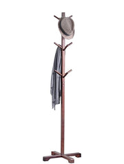 Bamboo Coat and Hat Rack 8 Hooks Coat Stand