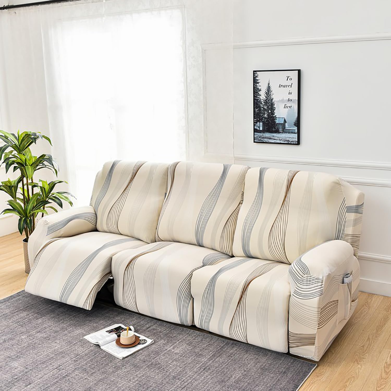 Recliner Pieces Reclining Couch Covers for Seats Sofa