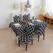 Dining Chair Cover With Table Covers Waterproof (1 Table Cover + 4 Chair Cover)