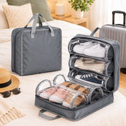 Travel Shoe Bag for 6 Pairs - Grey