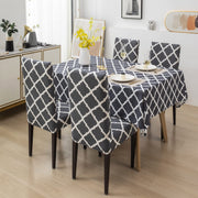 Dining Table Cover Chair Cover waterproof (1 Table Cover + 6 Chair Cover)