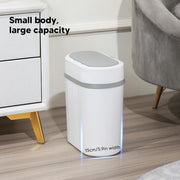 Smart Automatic Sensor Dustbin Oval shape Trash Bin White 12 Litre
