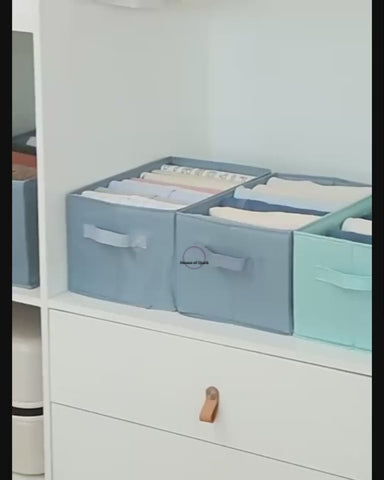 Wardrobe Clothes Organizer Closet Drawer Organizers Set of 3 (6+7+9 Grids)