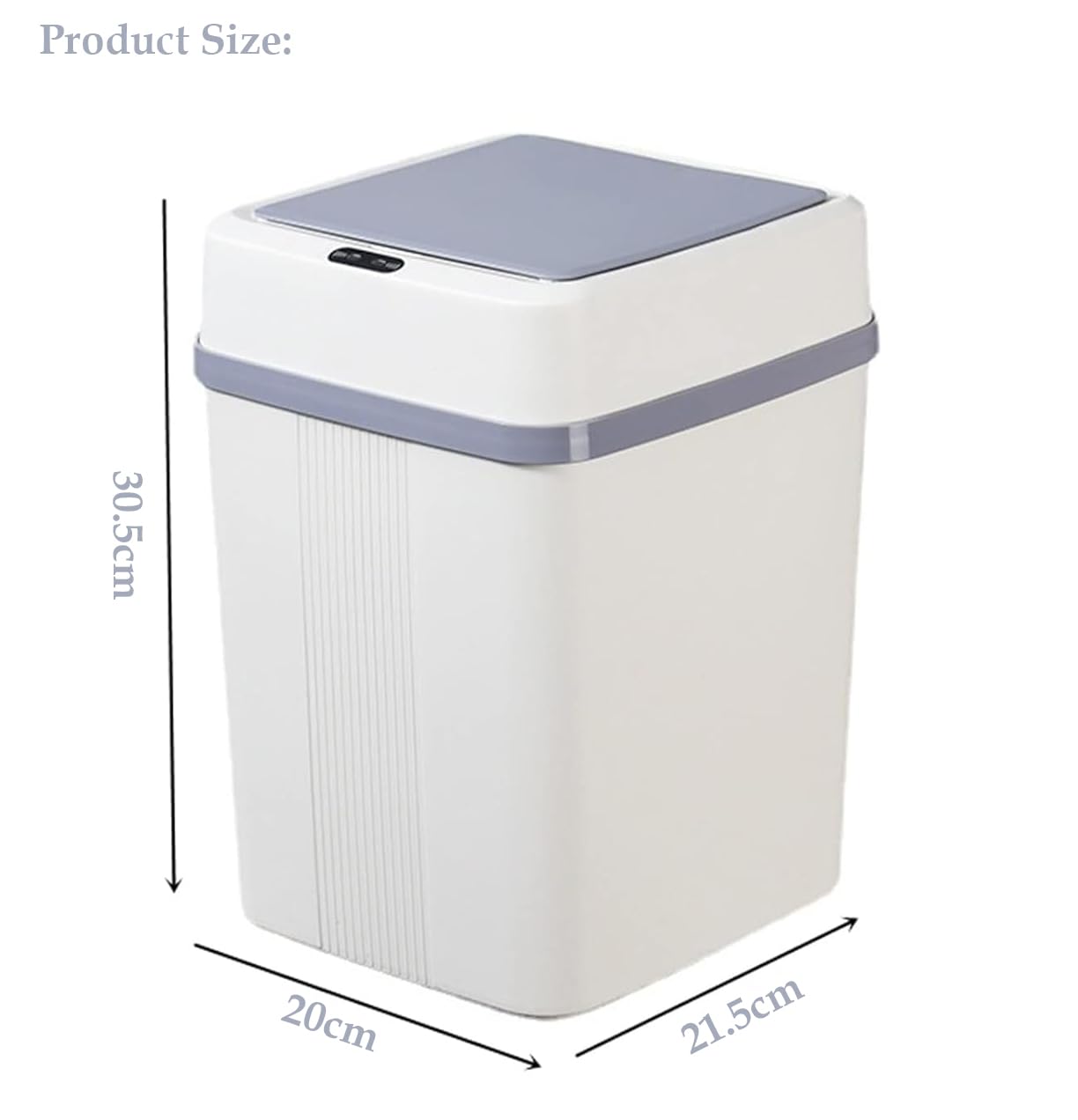 Sensor Dustbin Automatic Motion Sensor Rectangular Trash bin 12 Litre (White)