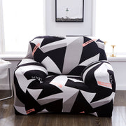 Printed Sofa Cover - Black Prism