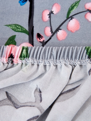 Printed Sofa Cover - Grey Pink Flower