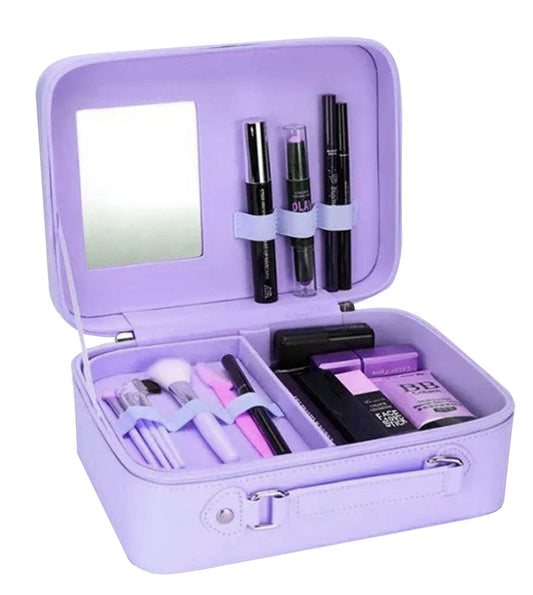 Makeup Organizer Cosmetic Storage Box Makeup Case with Mirror