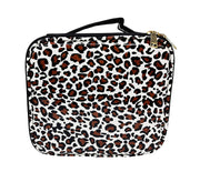 Makeup Cosmetic Storage Case with Adjustable Compartment - Leopard