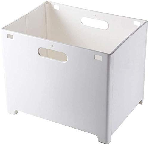 Foldable Dirty Clothes Basket - Plastic Wall Mounted Pop Up Laundry Hampers with Handle (Punch Free) (Small)