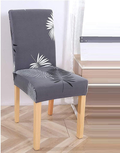 Elastic Chair Cover - Dark Grey Fern
