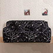 Printed Sofa Cover - Black Branch