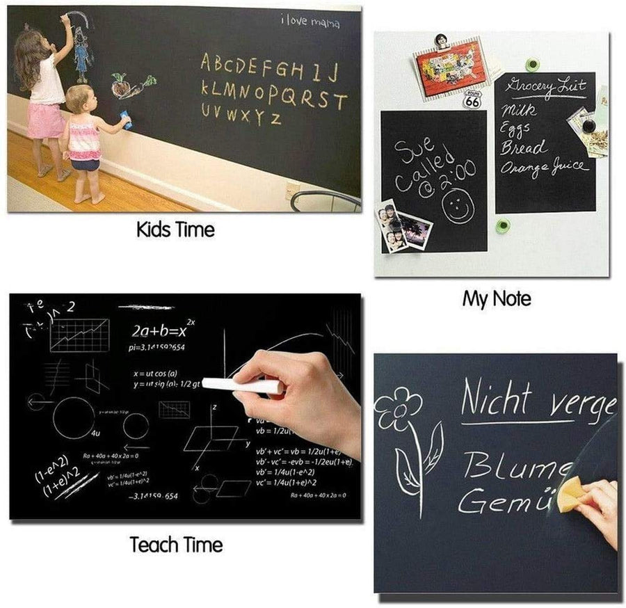 Black Board Vinyl Wall Sticker Removable Decal Chalkboard (45 X 200 Cm)