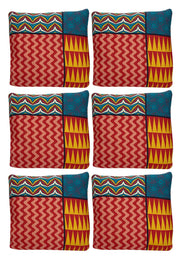 Bohemian Print Sofa Cover - Geometry Orange Blue