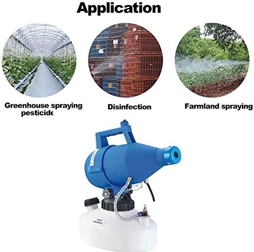 Portable Electric ULV Fogger Machine Sprayer Hotels Disinfection Home Sterilized Residence Office 10V/220V 4.5L 1400W (Blue)