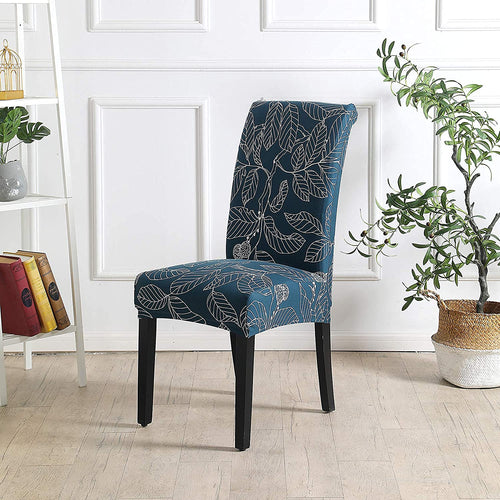 Solid Elastic Chair Cover - Blue Ash