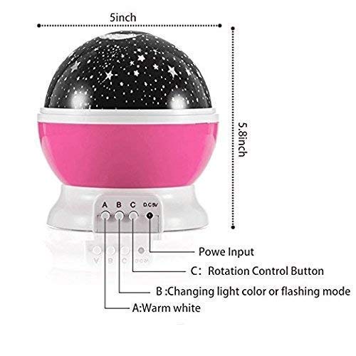 360 Degree Rotating Star Projector Lights Color Changing LED