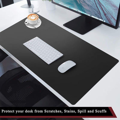 Extended Mouse Pad/Desk Mat for Work from Home/Office/Gaming | Reversible Splash-Proof – (31x15.5 Inch) Black/Red