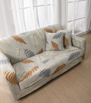 Printed Sofa Cover - Back Wood Green Leaf