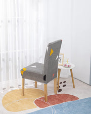 Printed Chair Cover -  Grey Trio