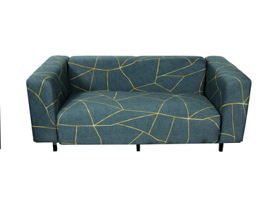 Printed Sofa Cover - Green Lattice