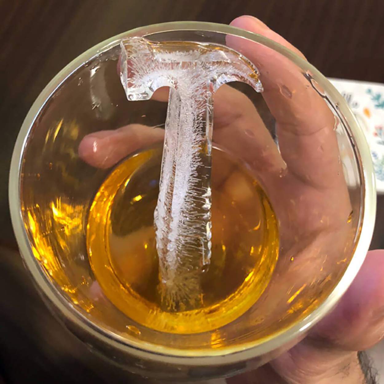 Hammer Shape Ice Tray Silicone Ice Cube Party Mould Maker
