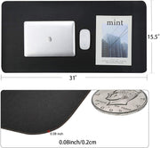 PU Leather Desk Pad Protector, Mouse Pad (31x15.5 Inch)