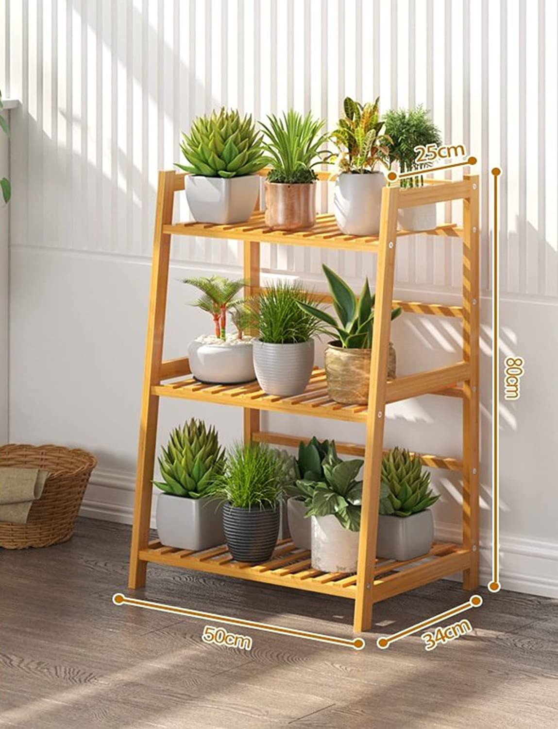 3-Tier Bamboo Storage Shelf-50cm