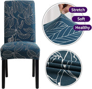 Polyester Flowered Elastic Stretch Removable Washable (Blue Ash)
